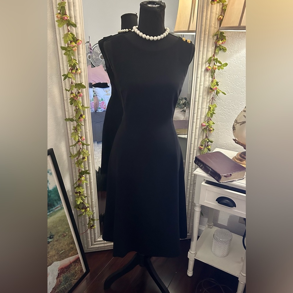NWT Talbots Black A line Silhouette Dress